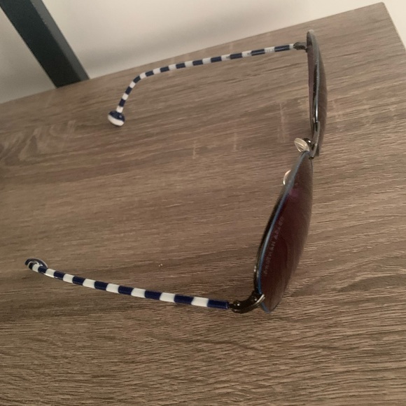 Jonathan Adler Sunglasses Newport Navy White Stripe Blue - Picture 3 of 7